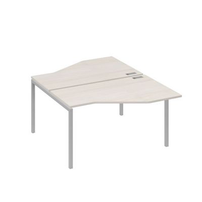 А4 С2 187 ДШ (Дуб шамони/Серый) Рабочая станция опоры DUE со столами Техно 2х140