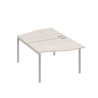 А4 С2 189 ДШ (Дуб шамони/Серый) Рабочая станция каркас DUE столы 2х120 Техно