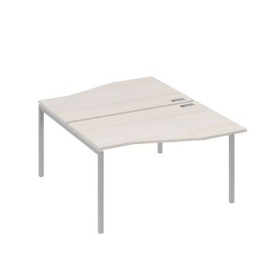 А4 С2 190 ДШ (Дуб шамони/Серый) Рабочая станция каркас DUE столы 2х140 Техно