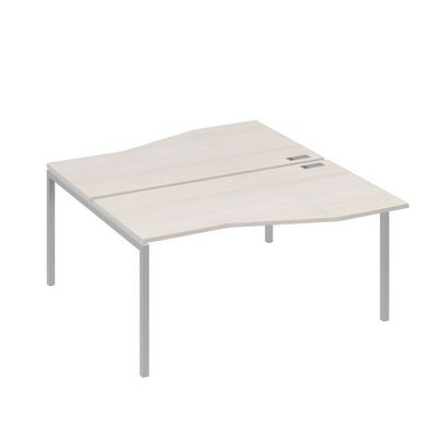 А4 С2 191 ДШ (Дуб шамони/Серый) Рабочая станция каркас DUE столы 2х160 Техно