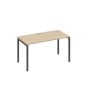 А4 А2 014 ДК (Дуб скандинавский/Антрацит) Стол письменный на металлокаркасе DUE