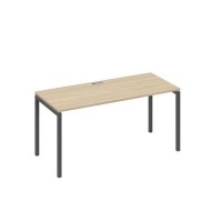 А4 А2 015 ДК (Дуб скандинавский/Антрацит) Стол письменный на металлокаркасе DUE