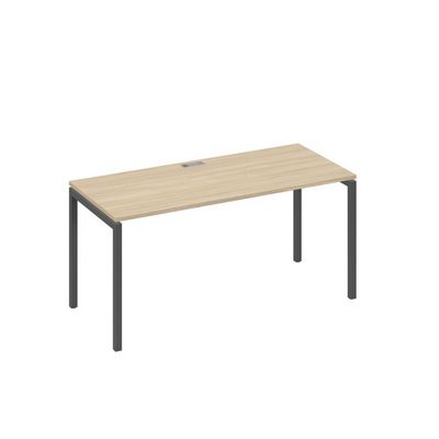 А4 А2 015 ДК (Дуб скандинавский/Антрацит) Стол письменный на металлокаркасе DUE