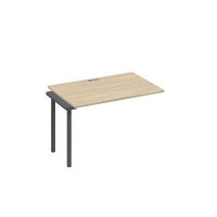 А4 А2 022-1 ДК (Дуб скандинавский/Антрацит) Секция стола 100 рабочей станции на каркасе DUE