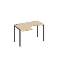 А4 А2 031 ДК (Дуб скандинавский/Антрацит) Стол эргономичный левый "Классика" на металлокаркасе DUE