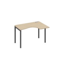 А4 А2 032 ДК (Дуб скандинавский/Антрацит) Стол эргономичный правый "Классика" на металлокаркасе DUE