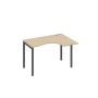 А4 А2 032 ДК (Дуб скандинавский/Антрацит) Стол эргономичный правый "Классика" на металлокаркасе DUE