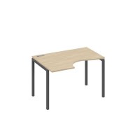 А4 А2 041 ДК (Дуб скандинавский/Антрацит) Стол эргономичный левый "Классика" на металлокаркасе DUE