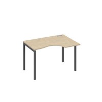 А4 А2 042 ДК (Дуб скандинавский/Антрацит) Стол эргономичный правый "Классика" на металлокаркасе DUE