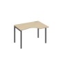 А4 А2 042 ДК (Дуб скандинавский/Антрацит) Стол эргономичный правый "Классика" на металлокаркасе DUE