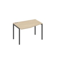 А4 А2 061 ДК (Дуб скандинавский/Антрацит) Стол эргономичный левый "Техно" на металлокаркасе DUE