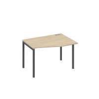 А4 А2 062 ДК (Дуб скандинавский/Антрацит) Стол эргономичный правый "Техно" на металлокаркасе DUE