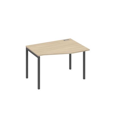 А4 А2 062 ДК (Дуб скандинавский/Антрацит) Стол эргономичный правый "Техно" на металлокаркасе DUE