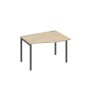 А4 А2 062 ДК (Дуб скандинавский/Антрацит) Стол эргономичный правый "Техно" на металлокаркасе DUE