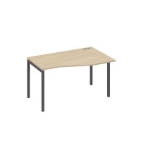 А4 А2 064 ДК (Дуб скандинавский/Антрацит) Стол эргономичный правый "Техно" на металлокаркасе DUE