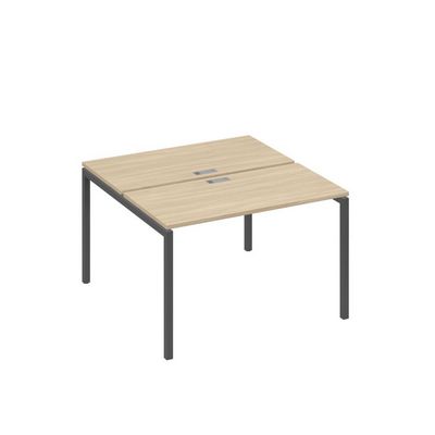 А4 А2 170 ДК (Дуб скандинавский/Антрацит) Рабочая станция на каркасе DUE столы 2х120