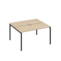 А4 А2 171 ДК (Дуб скандинавский/Антрацит) Рабочая станция на каркасе DUE столы 2х140