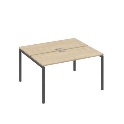 А4 А2 171 ДК (Дуб скандинавский/Антрацит) Рабочая станция на каркасе DUE столы 2х140