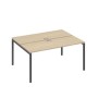 А4 А2 172 ДК (Дуб скандинавский/Антрацит) Рабочая станция на каркасе DUE столы 2х160