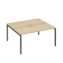 А4 А2 175 ДК (Дуб скандинавский/Антрацит) Рабочая станция на каркасе DUE столы 2х160