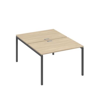 А4 А2 176 ДК (Дуб скандинавский/Антрацит) Рабочая станция на каркасе DUE столы 2х120