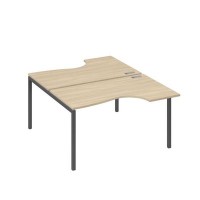 А4 А2 184 ДК (Дуб скандинавский/Антрацит) Рабочая станция опоры DUE столы 2х140 Классика