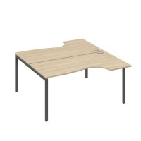 А4 А2 185 ДК (Дуб скандинавский/Антрацит) Рабочая станция опоры DUE столы 2х160 Классика