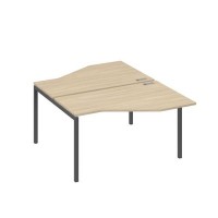 А4 А2 187 ДК (Дуб скандинавский/Антрацит) Рабочая станция опоры DUE со столами Техно 2х140