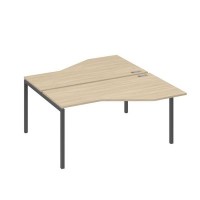 А4 А2 188 ДК (Дуб скандинавский/Антрацит) Рабочая станция опоры DUE со столами Техно 2х160