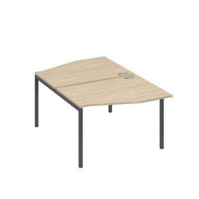 А4 А2 189 ДК (Дуб скандинавский/Антрацит) Рабочая станция каркас DUE столы 2х120 Техно