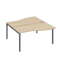 А4 А2 191 ДК (Дуб скандинавский/Антрацит) Рабочая станция каркас DUE столы 2х160 Техно