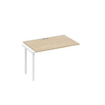 А4 Б2 022-1 ДК (Дуб скандинавский/Белый) Секция стола 100 рабочей станции на каркасе DUE