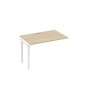 А4 Б2 022-1 ДК (Дуб скандинавский/Белый) Секция стола 100 рабочей станции на каркасе DUE