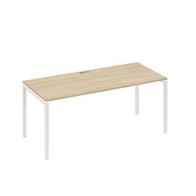 А4 Б2 026 ДК (Дуб скандинавский/Белый) Стол письменный на металлокаркасе DUE