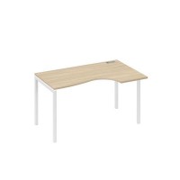 А4 Б2 044 ДК (Дуб скандинавский/Белый) Стол эргономичный правый "Классика" на металлокаркасе DUE