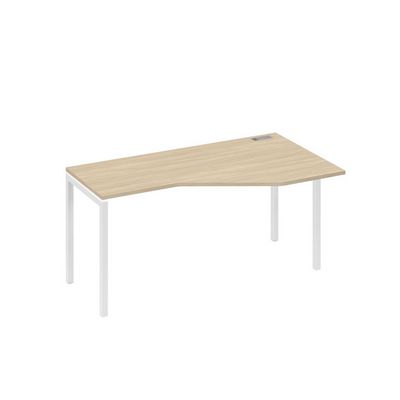 А4 Б2 056 ДК (Дуб скандинавский/Белый) Стол эргономичный правый "Техно" на металлокаркасе DUE