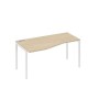 А4 Б2 065 ДК (Дуб скандинавский/Белый) Стол эргономичный левый "Техно" на металлокаркасе DUE