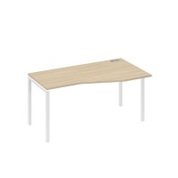 А4 Б2 066 ДК (Дуб скандинавский/Белый) Стол эргономичный правый "Техно" на металлокаркасе DUE