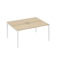 А4 Б2 172 ДК (Дуб скандинавский/Белый) Рабочая станция на каркасе DUE столы 2х160