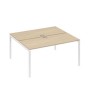 А4 Б2 175 ДК (Дуб скандинавский/Белый) Рабочая станция на каркасе DUE столы 2х160