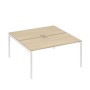 А4 Б2 178 ДК (Дуб скандинавский/Белый) Рабочая станция на каркасе DUE столы 2х160