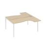 А4 Б2 182 ДК (Дуб скандинавский/Белый) Рабочая станция опоры DUE столы 2х160 Классика