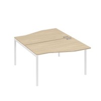 А4 Б2 190 ДК (Дуб скандинавский/Белый) Рабочая станция каркас DUE столы 2х140 Техно