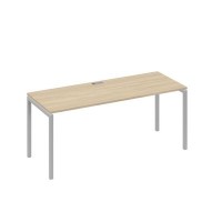 А4 С2 016 ДК (Дуб скандинавский/Серый) Стол письменный на металлокаркасе DUE