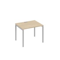 А4 С2 022 ДК (Дуб скандинавский/Серый) Стол письменный на металлокаркасе DUE
