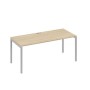 А4 С2 026 ДК (Дуб скандинавский/Серый) Стол письменный на металлокаркасе DUE