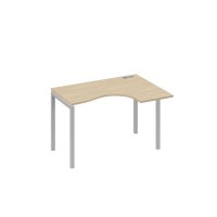 А4 С2 032 ДК (Дуб скандинавский/Серый) Стол эргономичный правый "Классика" на металлокаркасе DUE