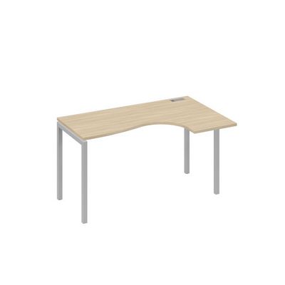 А4 С2 034 ДК (Дуб скандинавский/Серый) Стол эргономичный правый "Классика" на металлокаркасе DUE