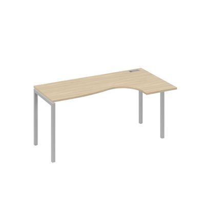 А4 С2 036 ДК (Дуб скандинавский/Серый) Стол эргономичный правый "Классика" на металлокаркасе DUE