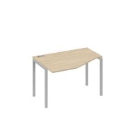 А4 С2 051 ДК (Дуб скандинавский/Серый) Стол эргономичный левый "Техно" на металлокаркасе DUE